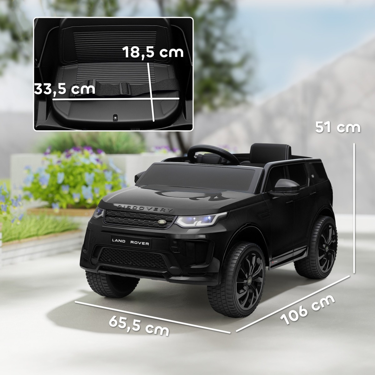 12 V laste elektriauto puldi, LED-tulede, muusika ja helisig
