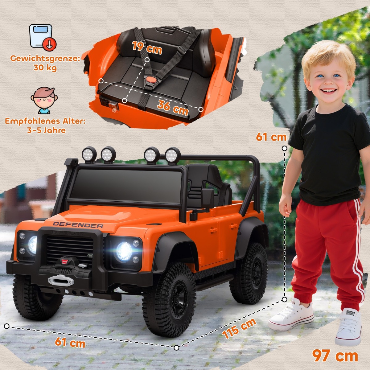 Bērnu elektriauto 12 V puldi, muusika, helisignaali ja LED-t