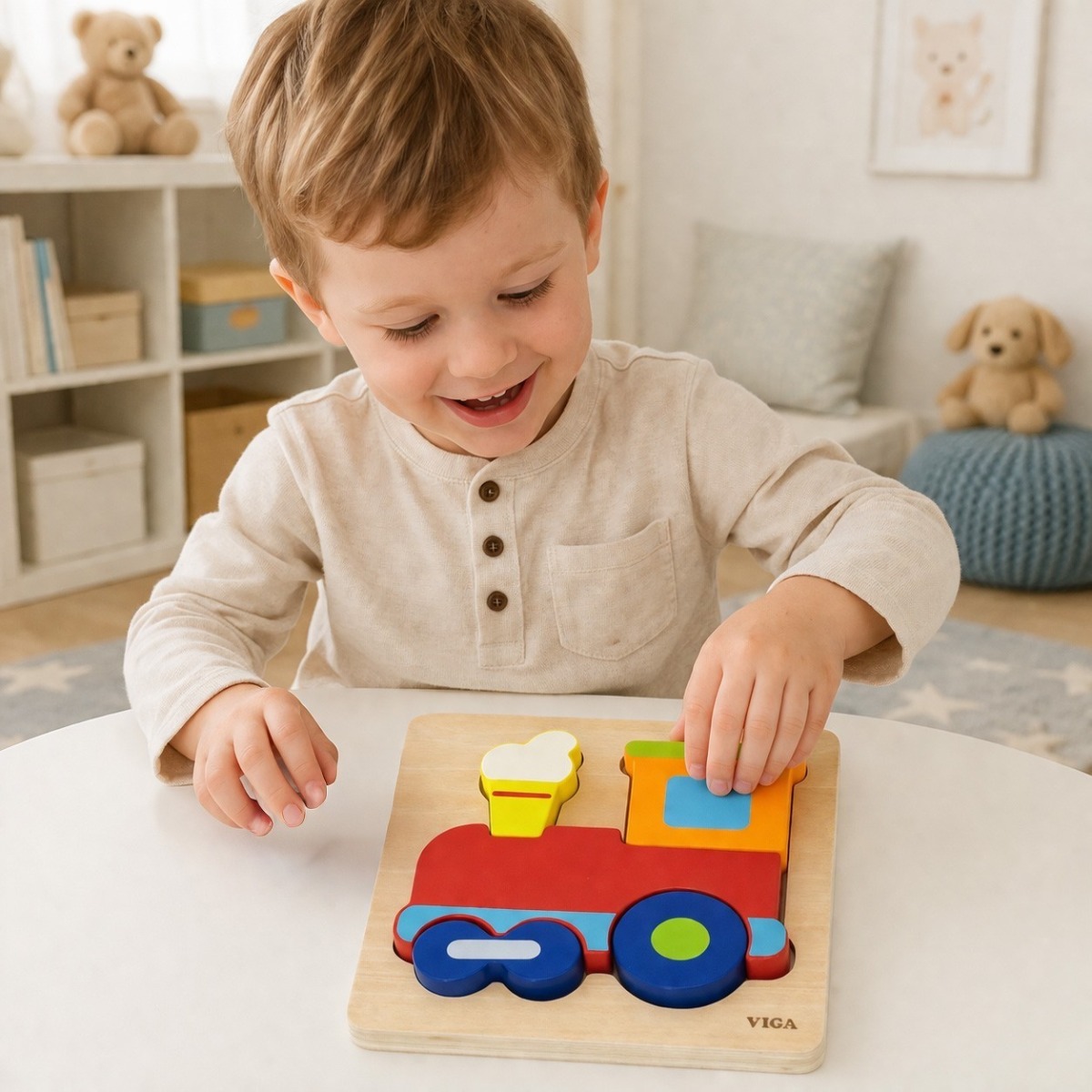 Koka Montessori õpetlik pusle rong