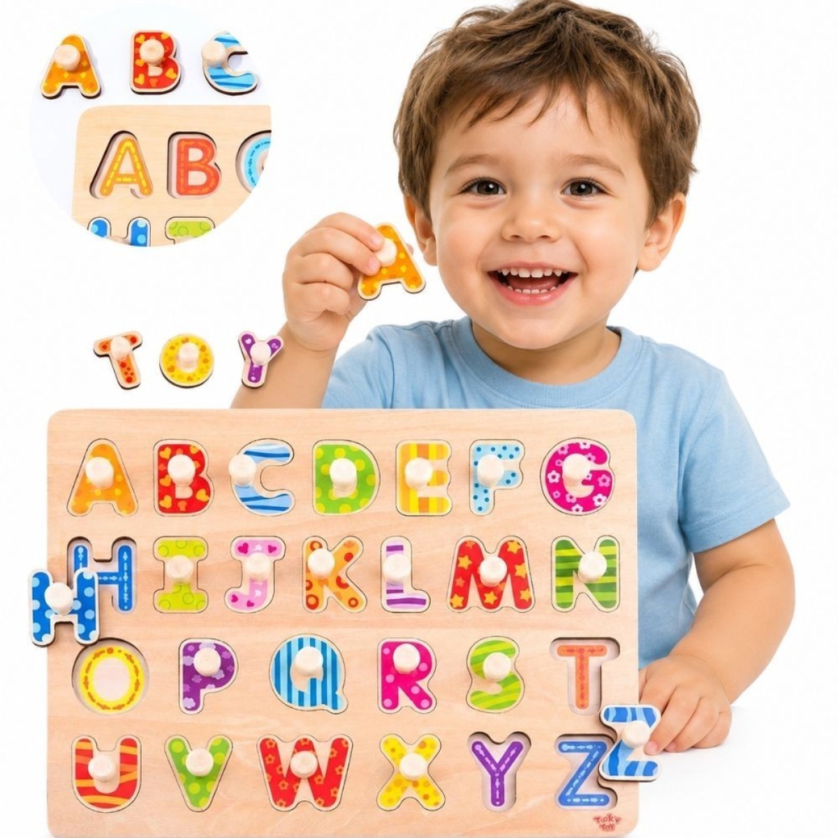 Pusle Montessori tähestikuline nuppudega pusle