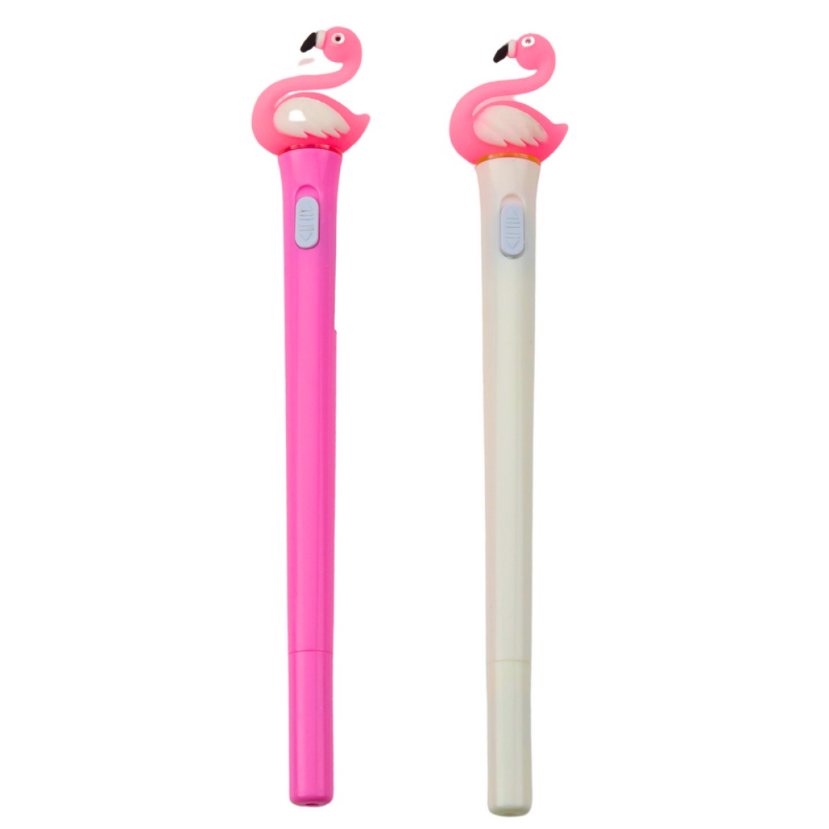 Flamingo lodīšu pildspalva Glow Pink ar zilu tinti, 0.7 mm
