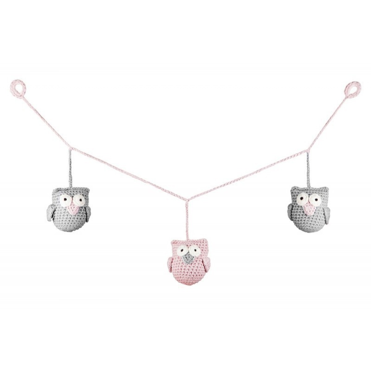 Tamborēta pūču virtene, rozā, Mini | MIU Kids