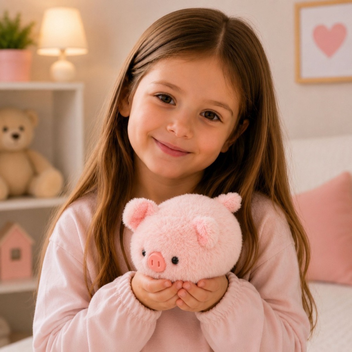 Rozā cūciņa Notsu — 16 cm mīkstā rotaļlieta