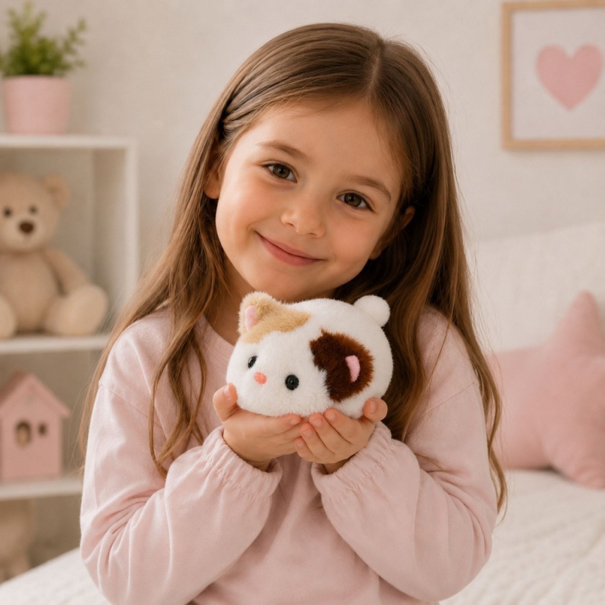 Pehme valge kassipoja kaisukas Kitten Mascot 16 cm