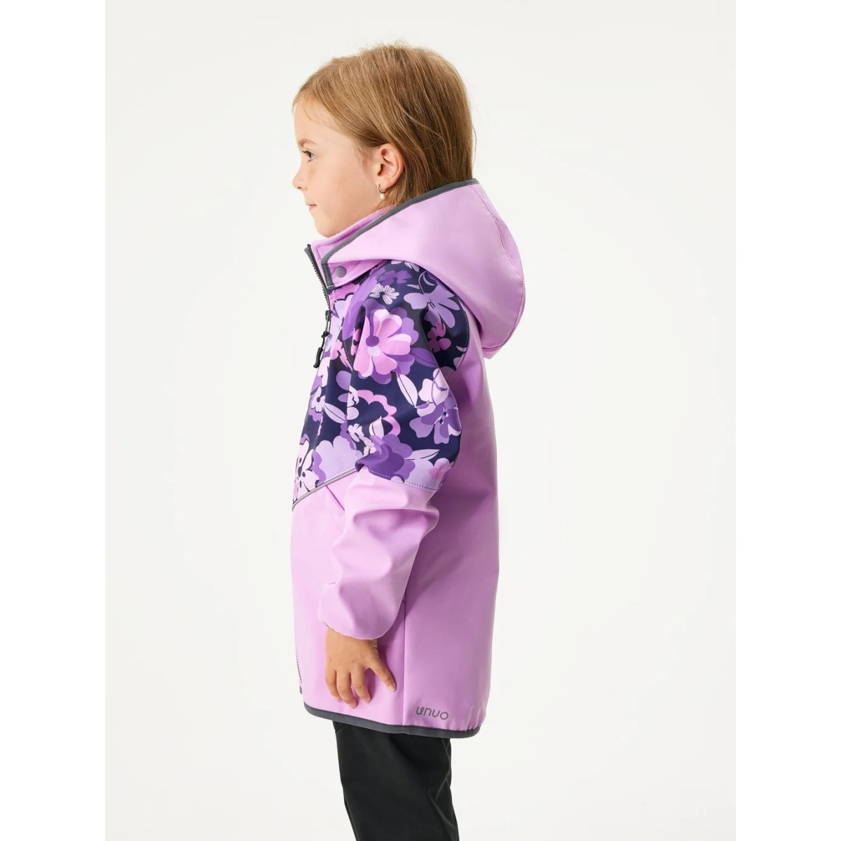Bērnu softshell jope fliisvoodriga Slim, helelilla-lilled