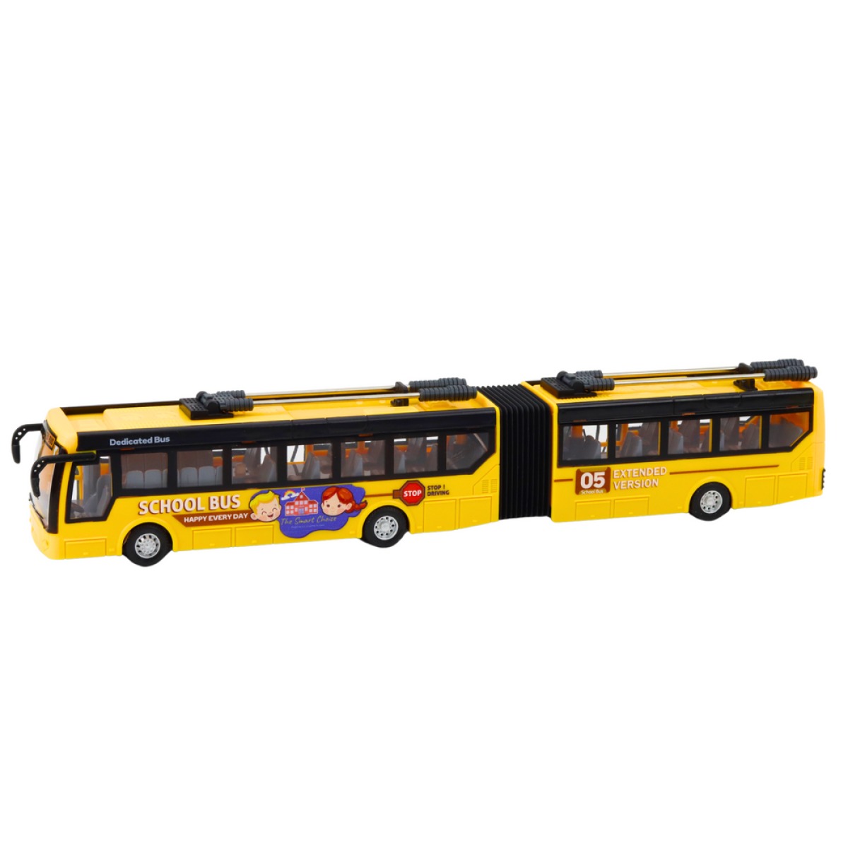 Dzeltens skolas posmtrolejbuss ar tālvadību, 1:32