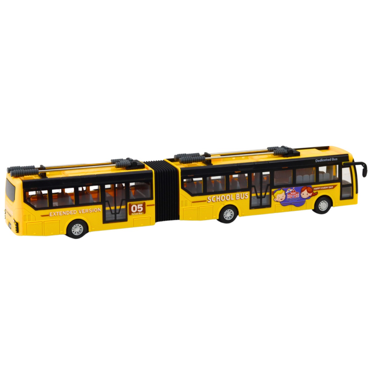 Dzeltens skolas posmtrolejbuss ar tālvadību, 1:32