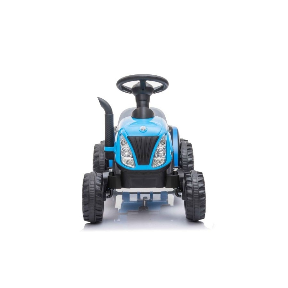 Zils bērnu elektriskais traktors A009 ar piekabi