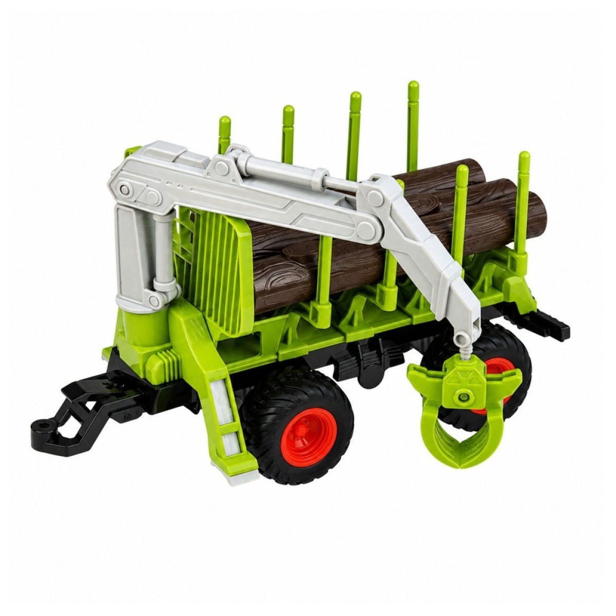RC-kaugjuhitav traktor metsahaagise ja palgihaaratsiga, 1:24