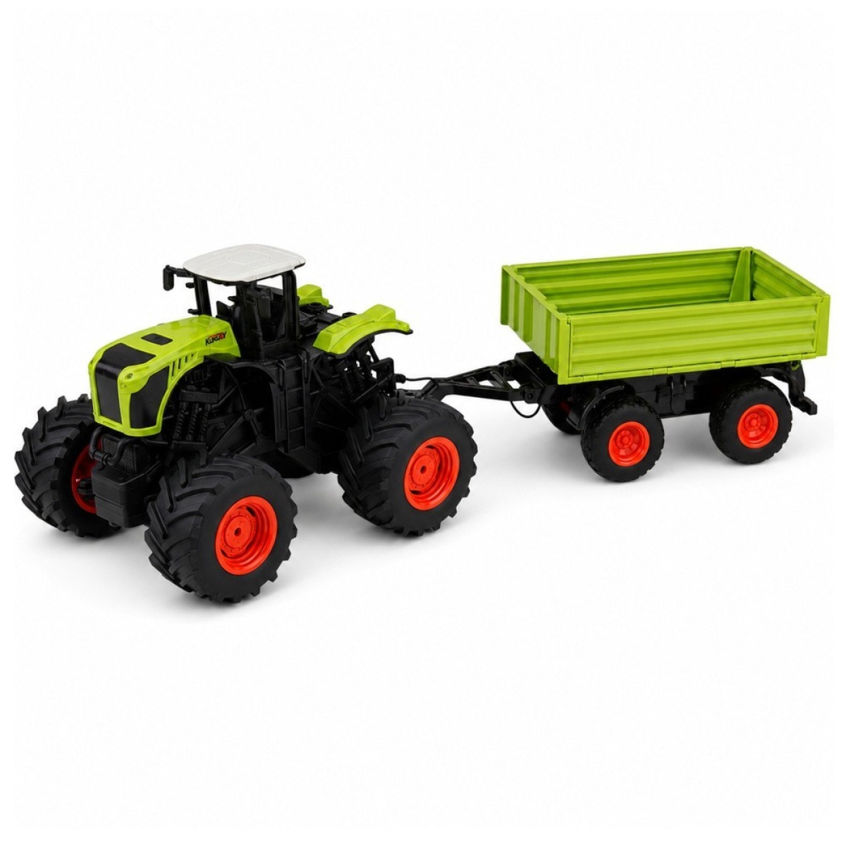 Tālvadības lauksaimniecības traktors 1:16 ar pašizgāzēja piekabi
