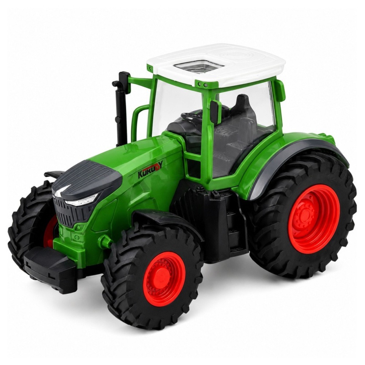 Tālvadības lauksaimniecības traktors ar pašizgāzēja piekabi un gaismām, 1:24