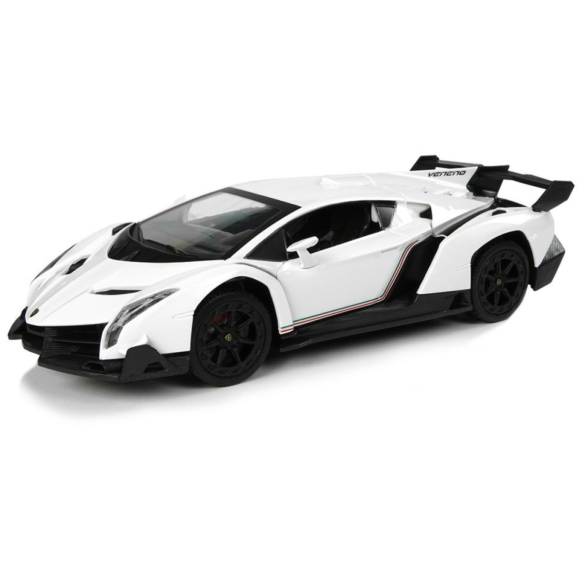 Valge Lamborghini Veneno puldiga sportauto 1:24 tuledega