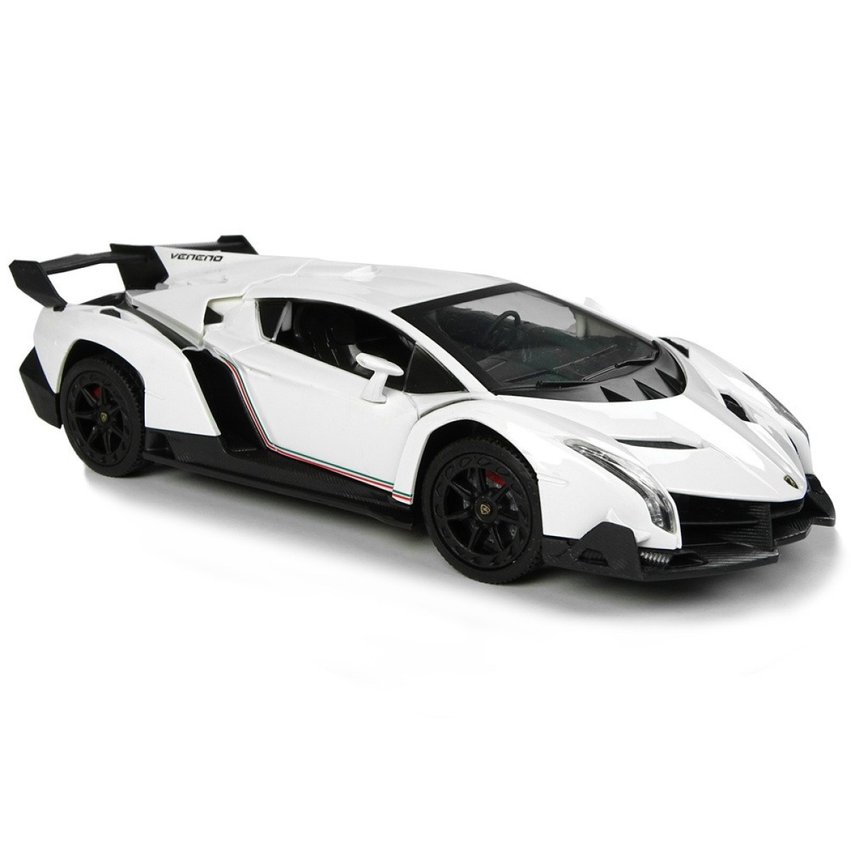 Valge Lamborghini Veneno puldiga sportauto 1:24 tuledega