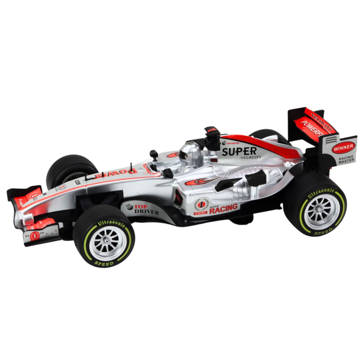 Sudraba sacīkšu auto ar skaņām, 1:9