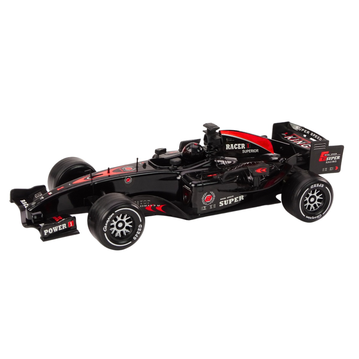 Must F1-võidusõiduauto 1:10 helidega