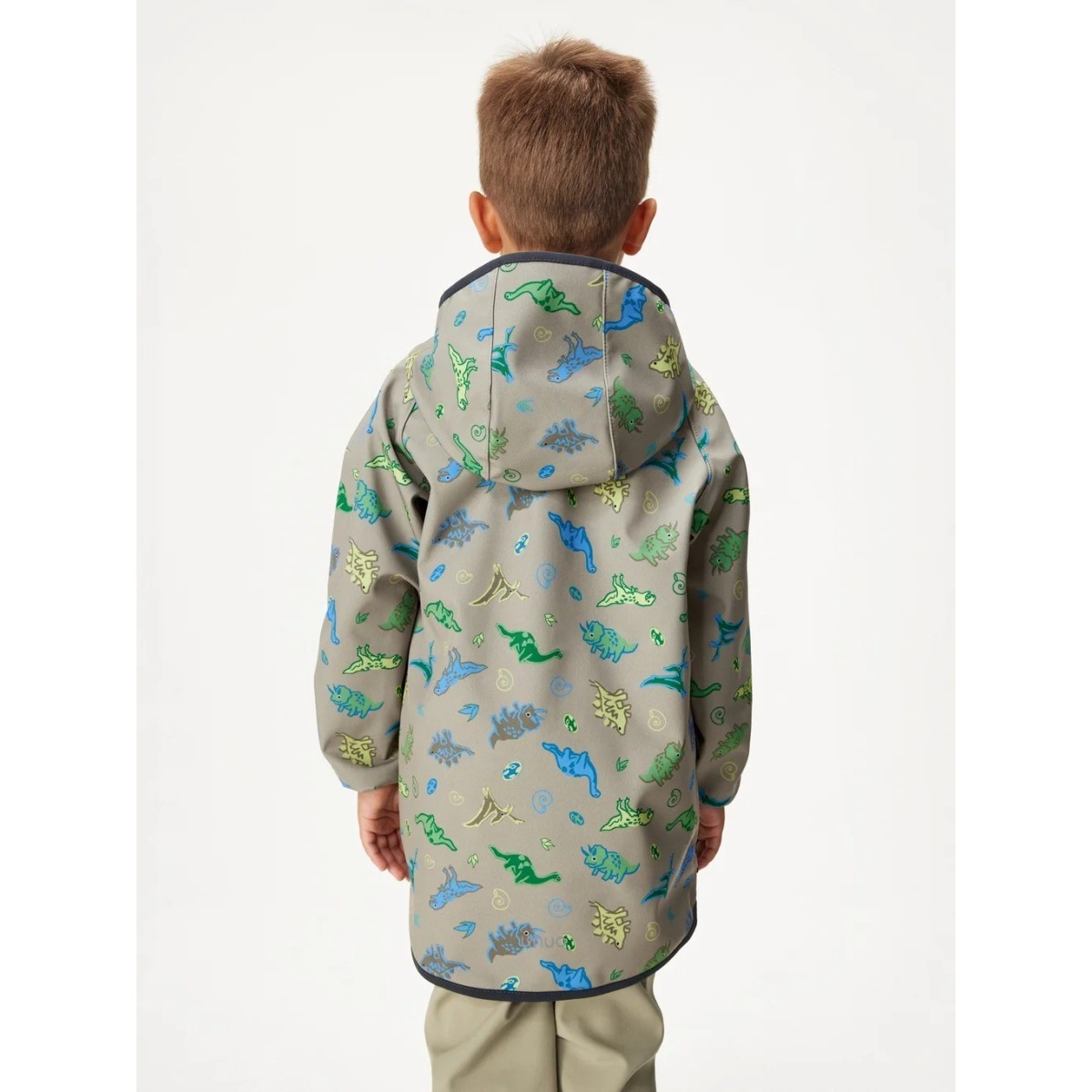 Bērnu softshell jope fliisvoodriga Basic, khaki-dino