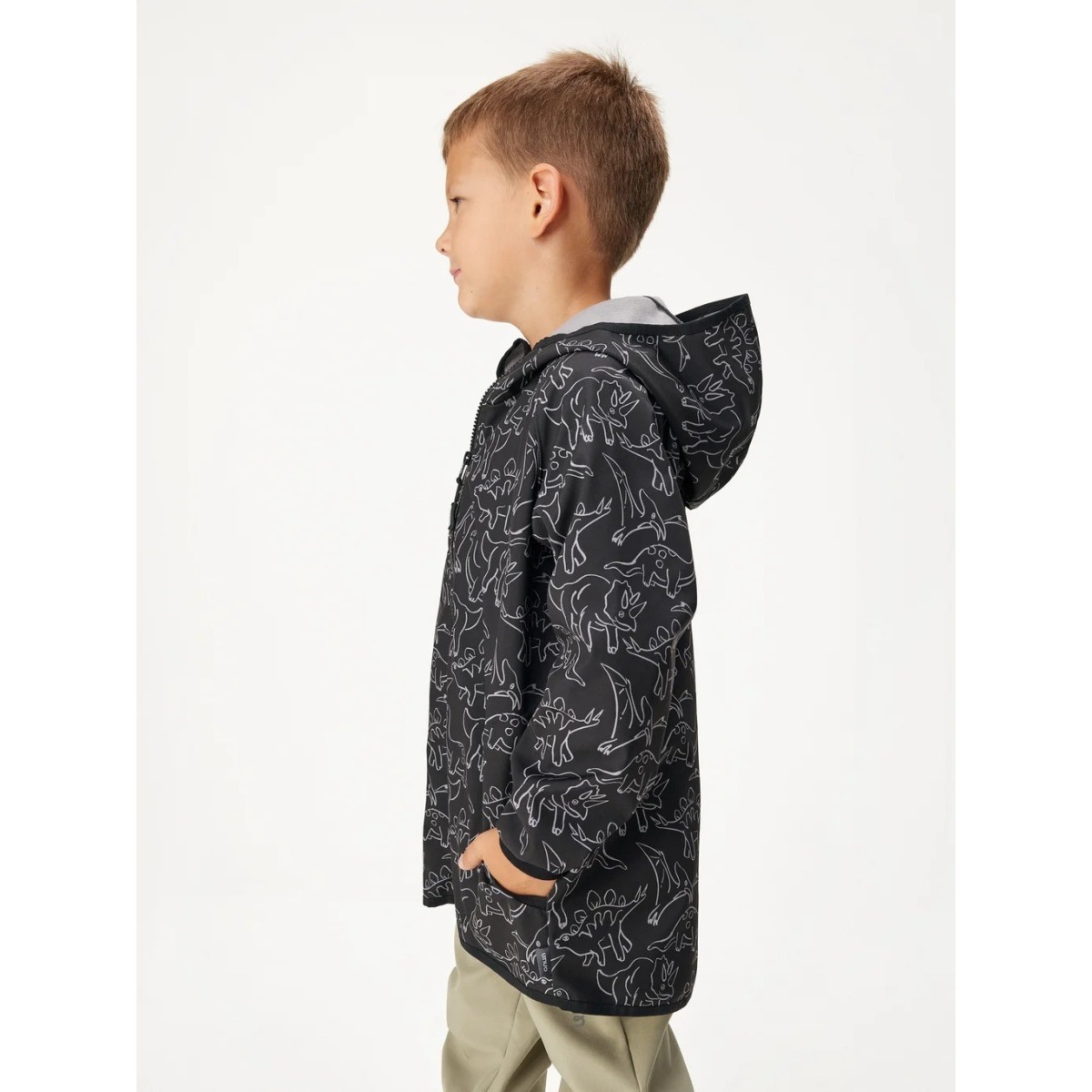 Bērnu mīkstā softshell jaka ar flīsa oderi Basic, sinepju krāsā