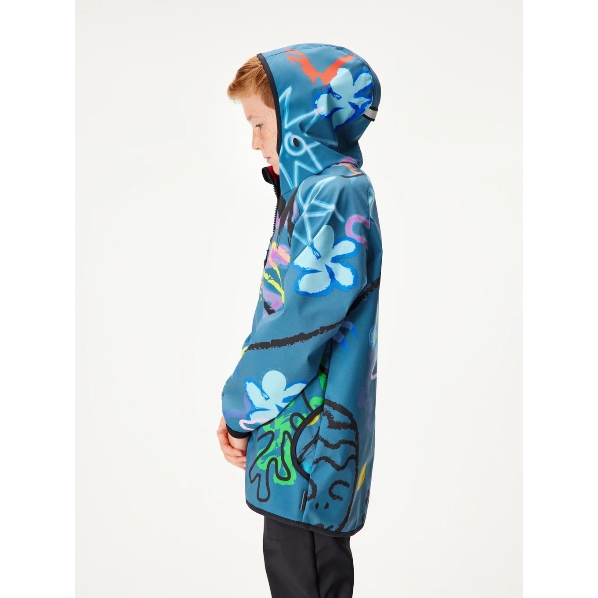 Bērnu softshell jope fliisvoodriga Basic, cobalt-fantasy