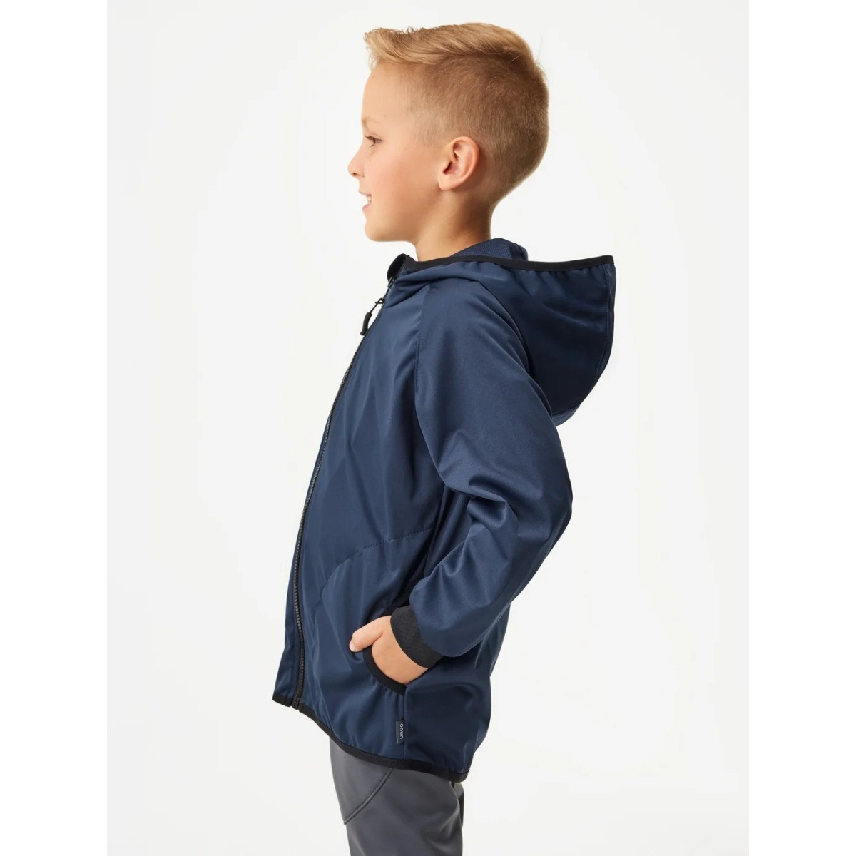 Bērnu softshell jope ilma voodrita, tumesinine
