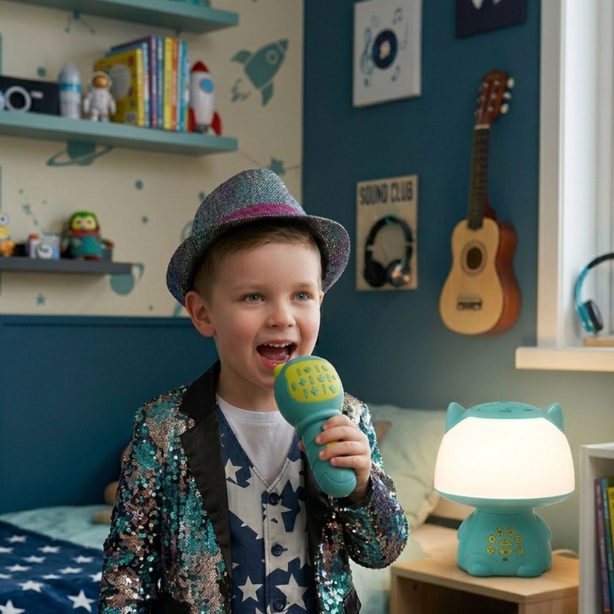 Multifunktsionaalne RGB lamp Bluetooth kõlar karaoke häälmod