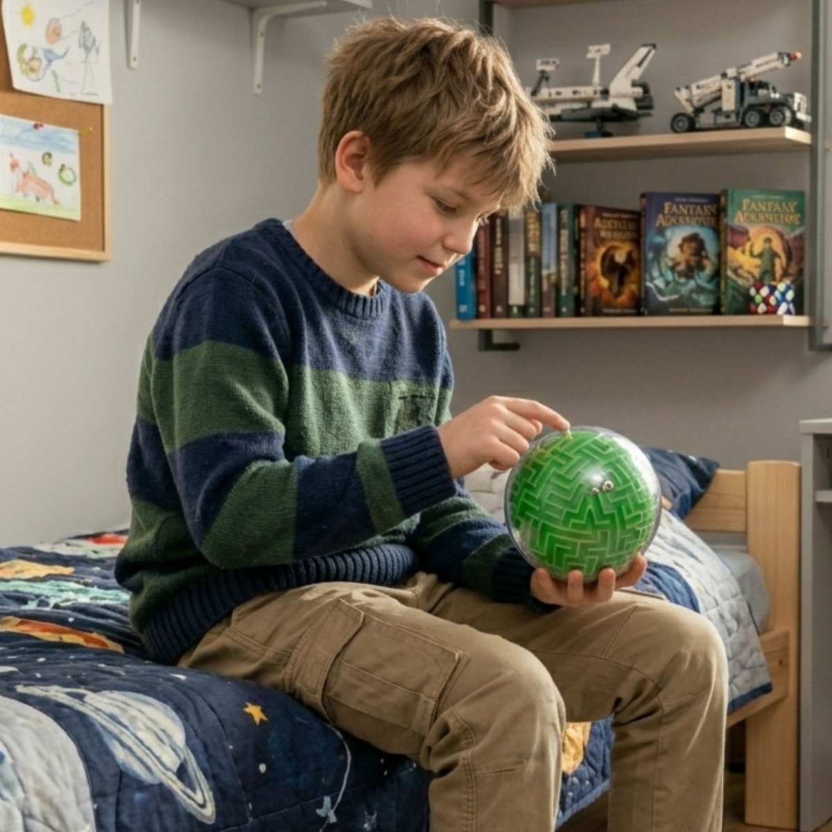 Roheline pall 3D labürint arkaadmäng Amaze Ball