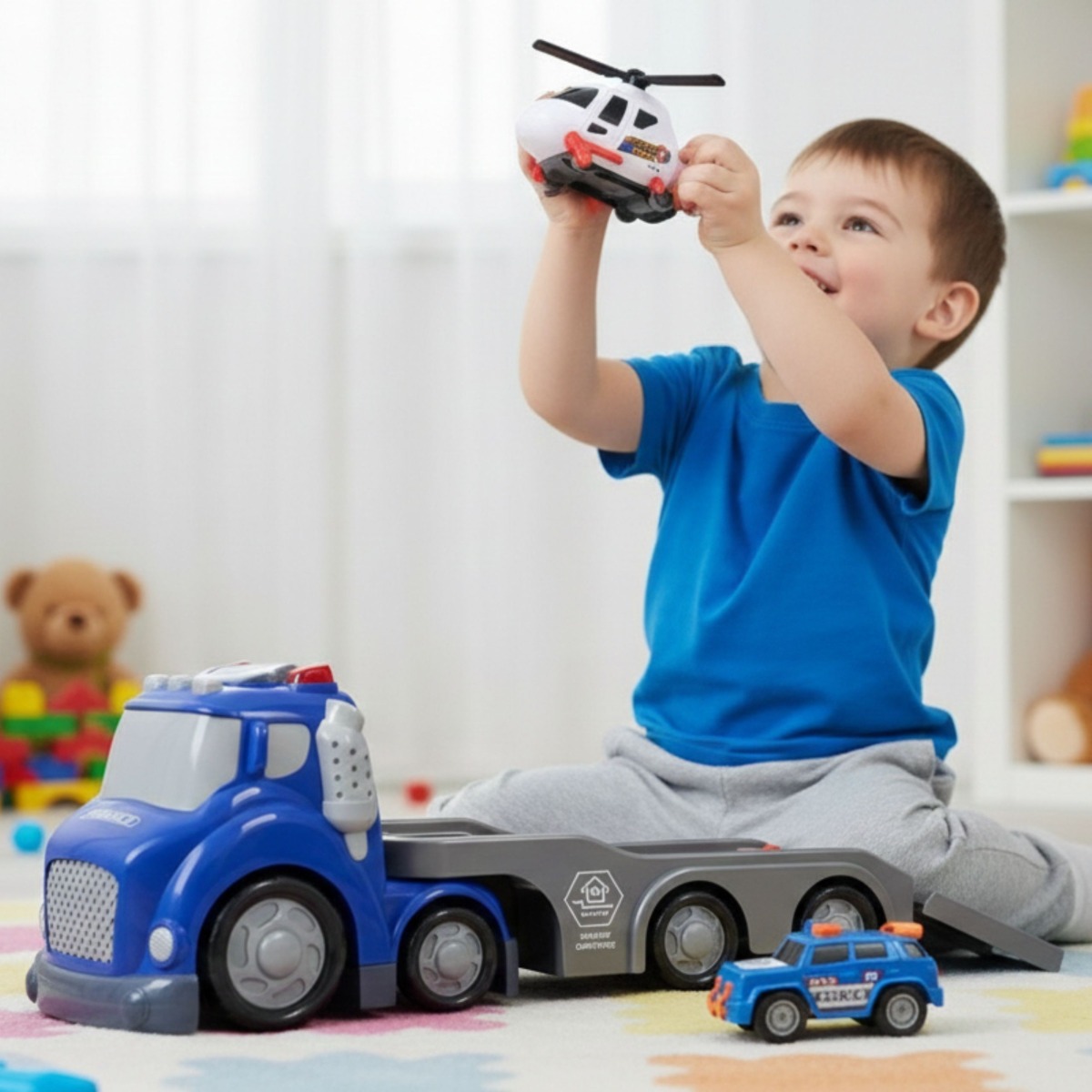 Blue Police City Trucki heli- ja valgusefektid