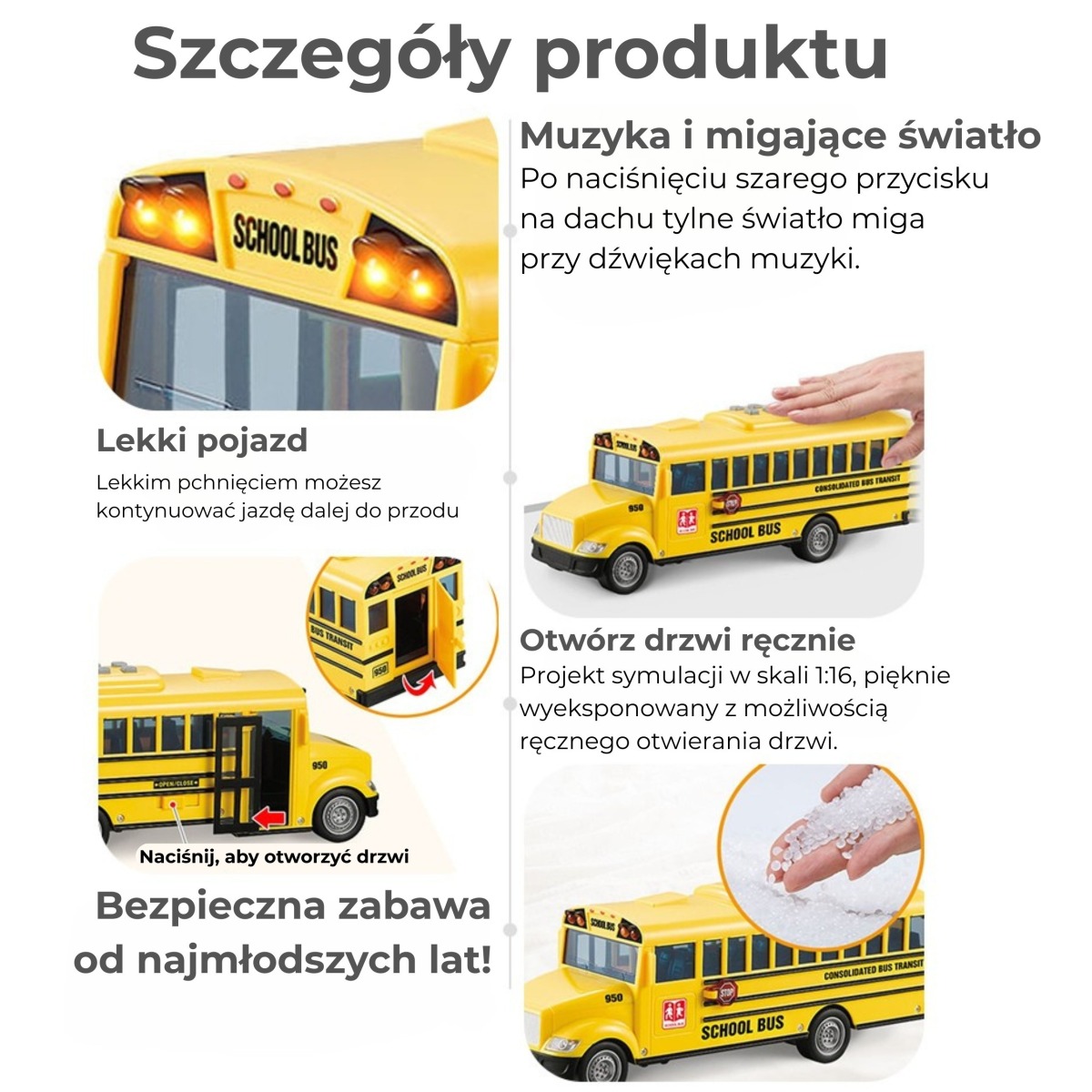 Interaktiivne elektriline koolibuss 1:20 valgusheli kingitus