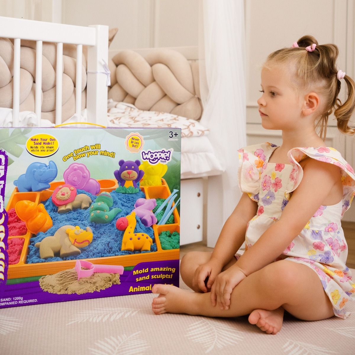 WOOPIE Kineetisko smilšu XL ZOO galds, 1.2 kg