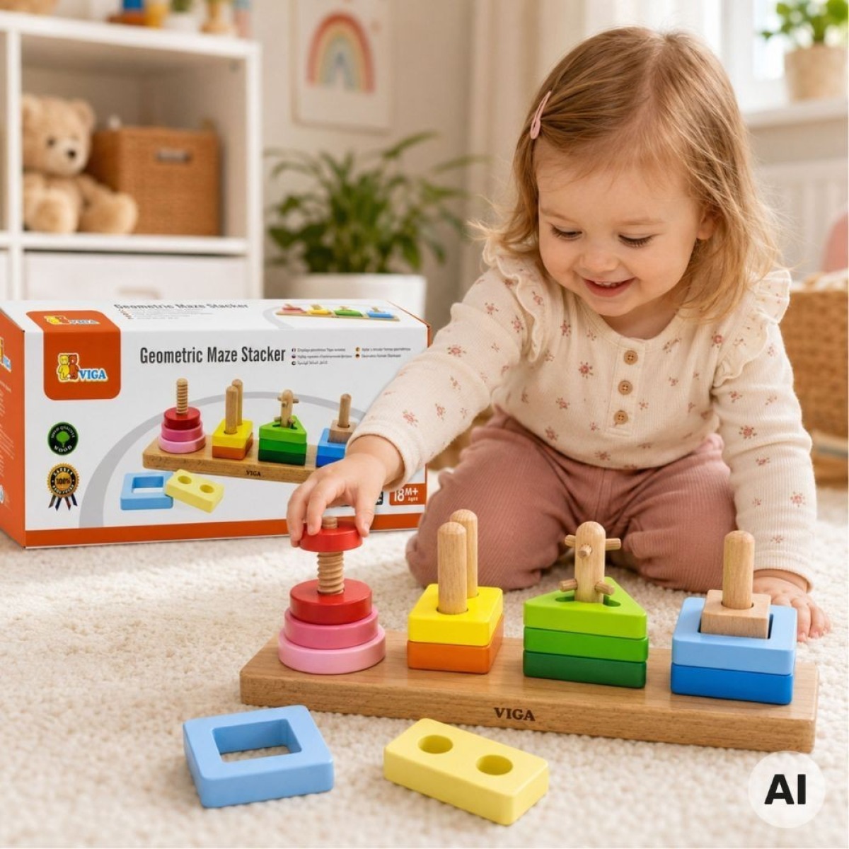Koka geomeetriline sorteerija labürint