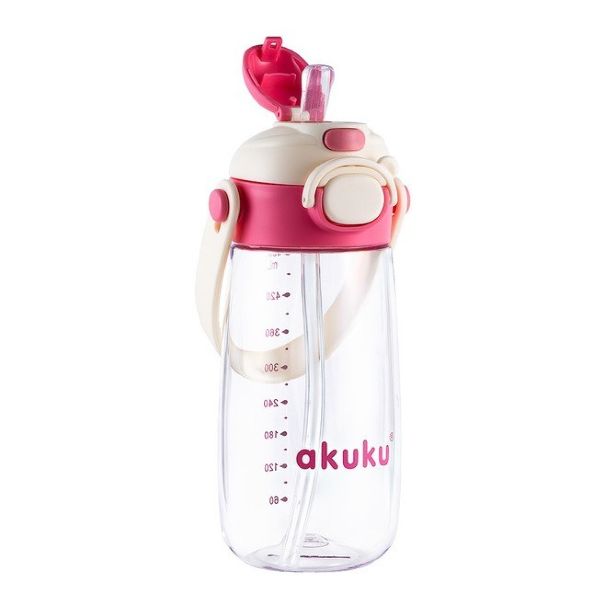 KOOLI VEEPUDEL KÕRREGA 480ML ROOSA