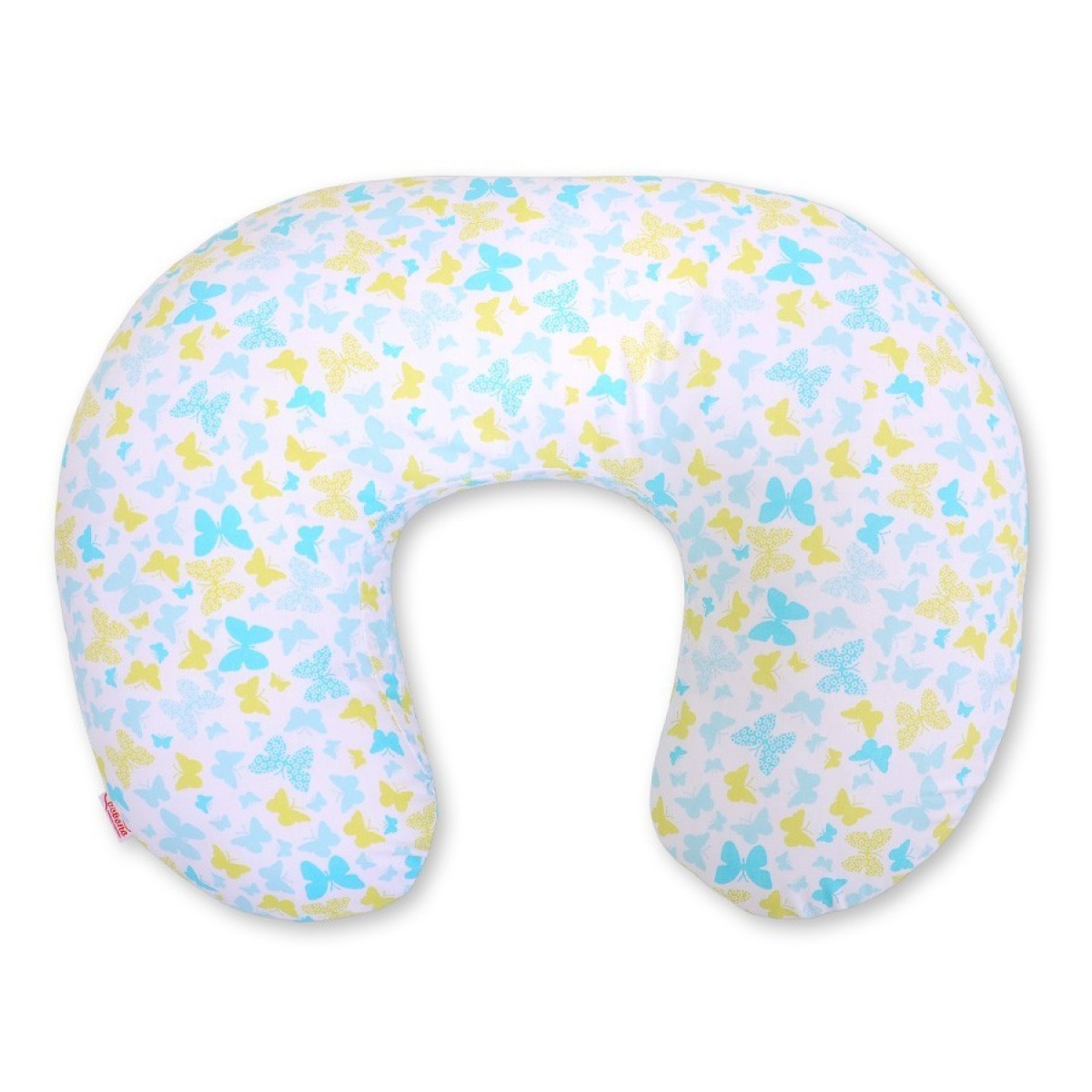 Zīdīšanas spilvens, barošana brīvām rokām – zili tauriņi