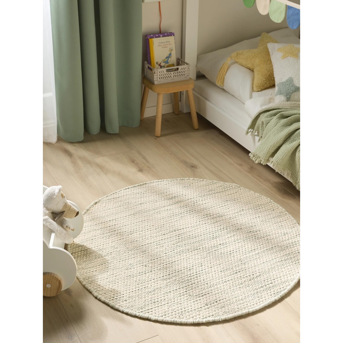 Bērnutoa vaip Rocky Green ø 100 cm ümmargune