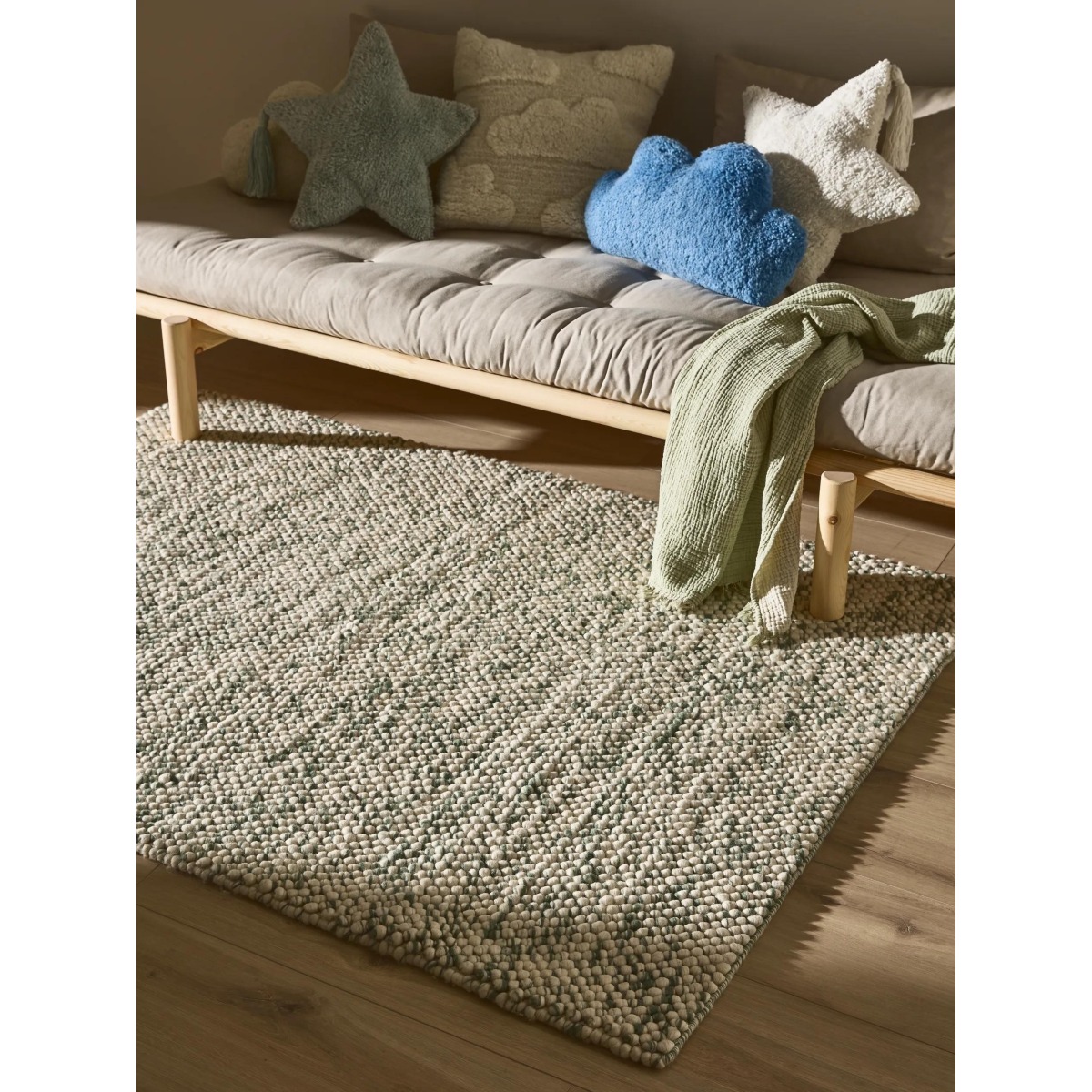 Bērnu vaip Beady Green 90x130 cm