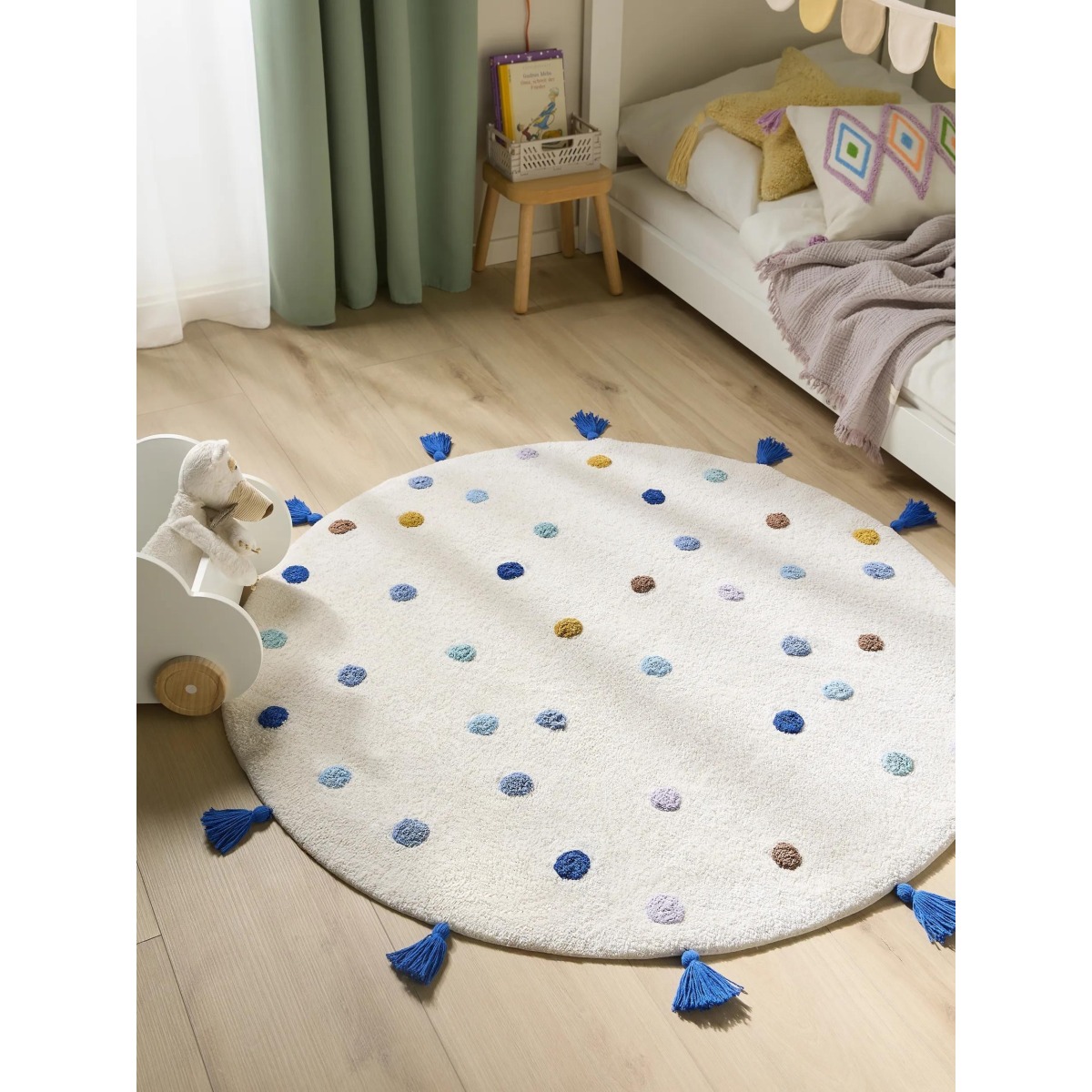 Pestav lastevaip Fiete mitmevärviline/sinine ø 80 cm ümmargu