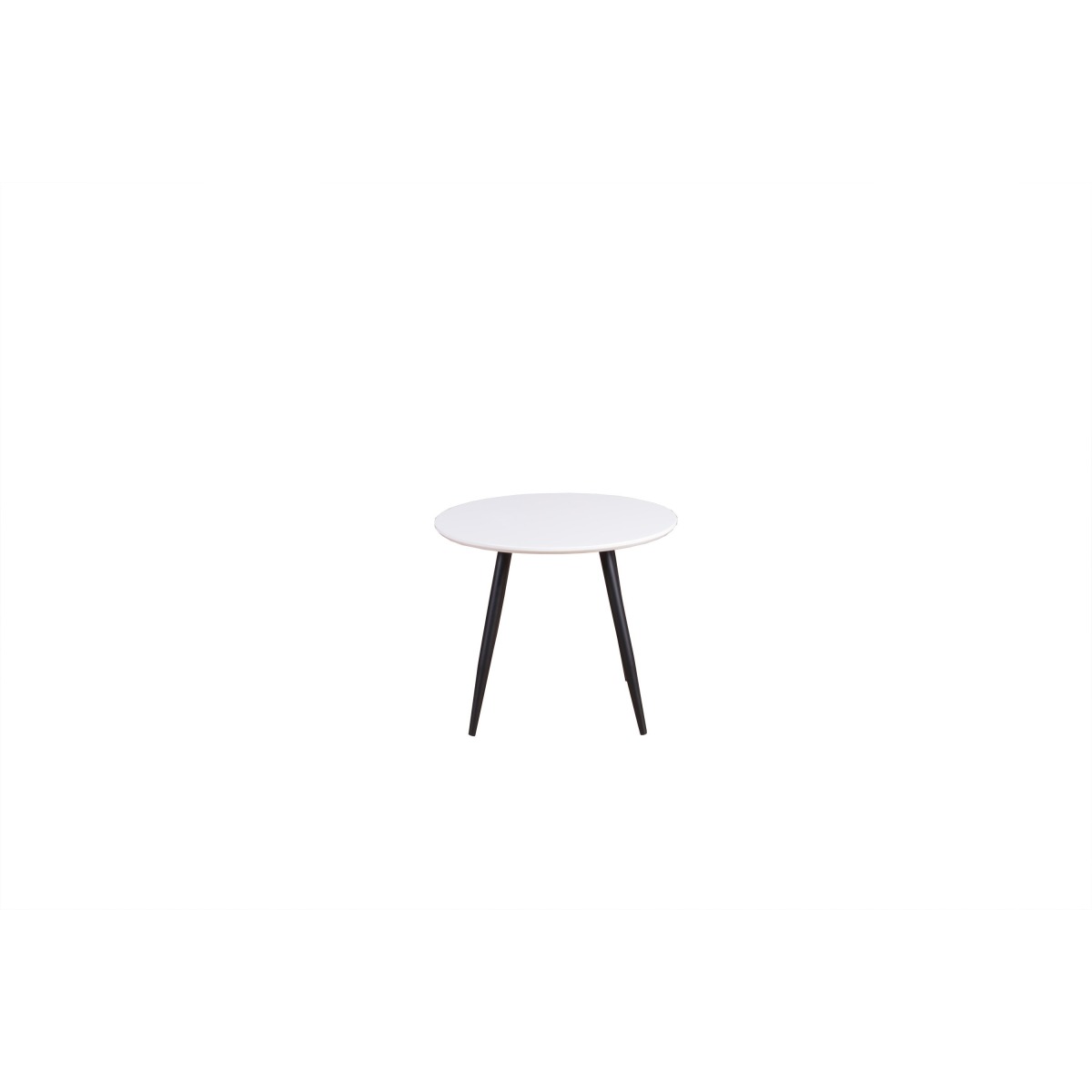 Apaļš bērnu ēdamgalds Plaza ø60 XXS, balts/melns | MIU Kids