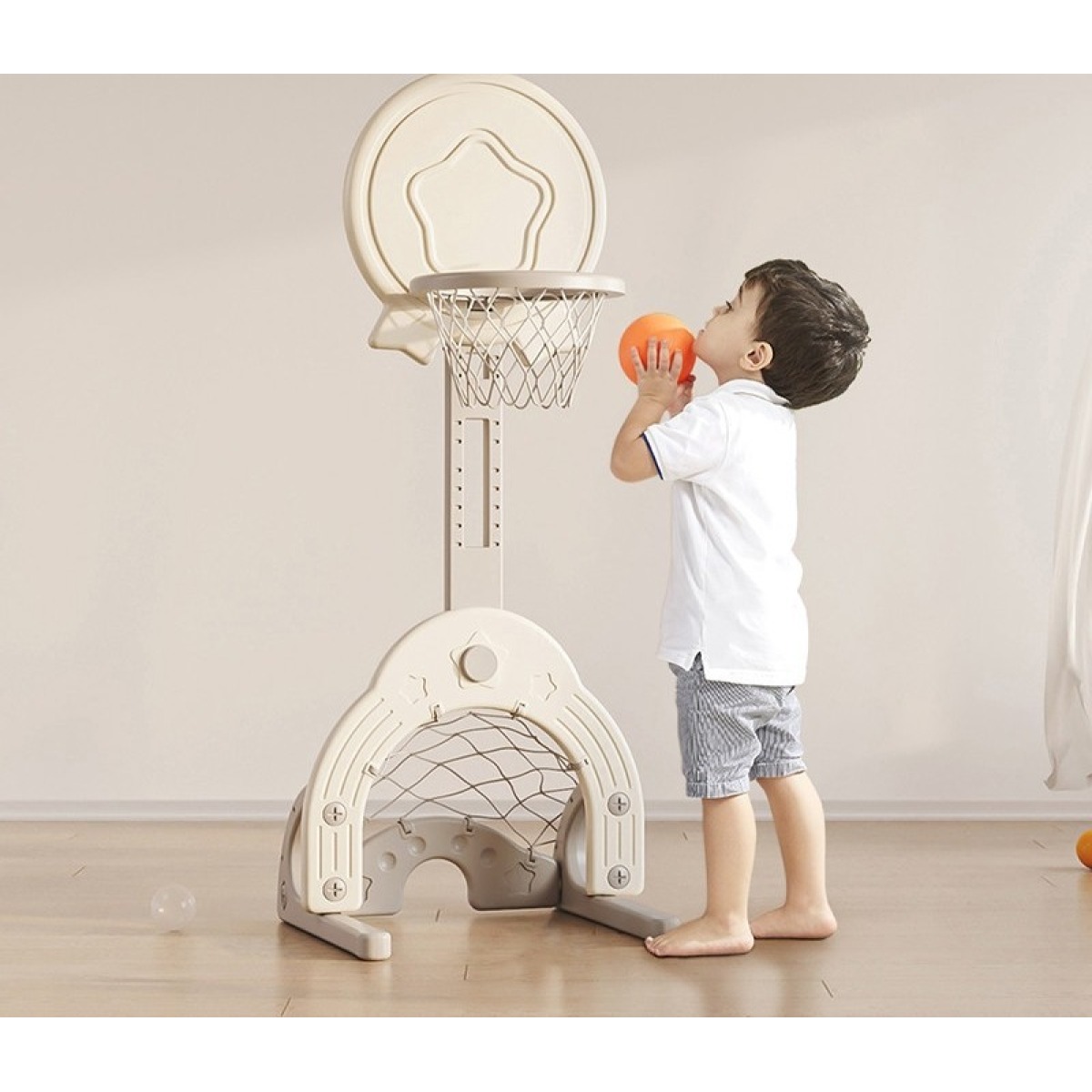 Bērnu 3-in-1 basketbola statīvs inSPORTline Estrelino