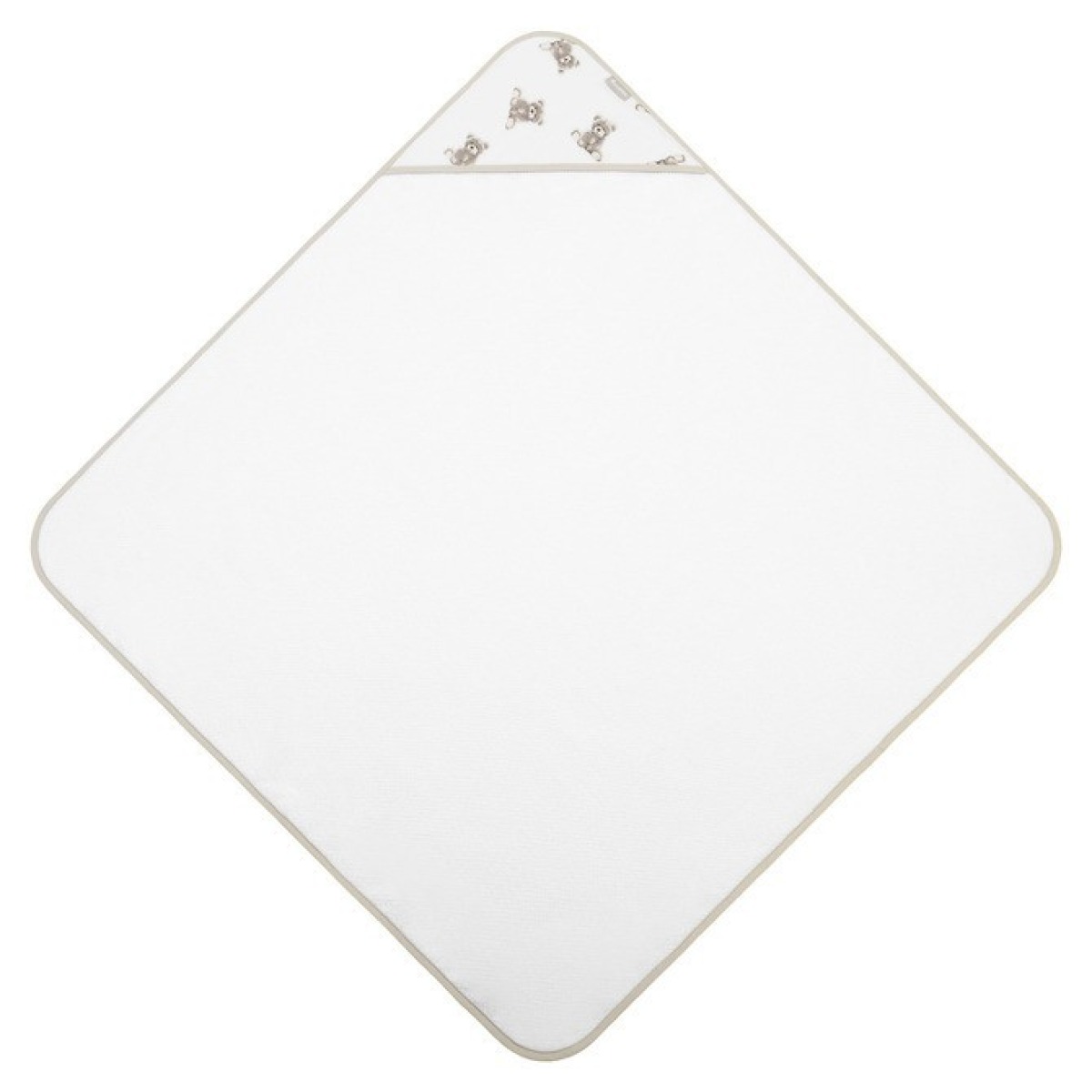 BEEBI FROTĒ VANNAS DVIELIS 100X100 TEDDY WHITE