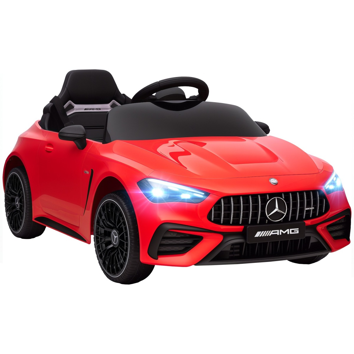 Bērnu elektromobilis Mercedes-AMG dizainā, 12 V, ar tālvadības pulti, sarkans