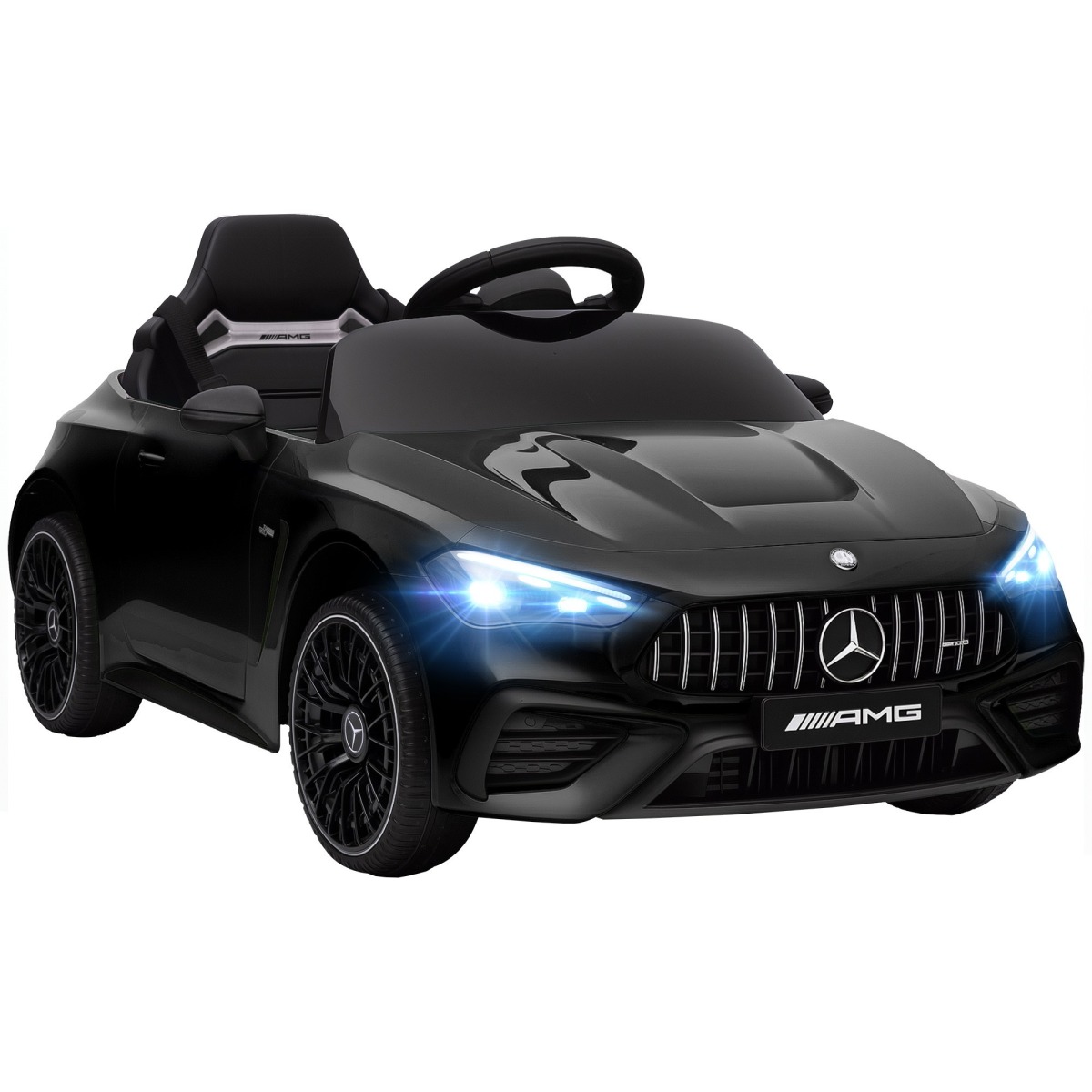 Bērnu elektromobilis Mercedes-AMG dizainā, 12 V, ar tālvadības pulti, melns