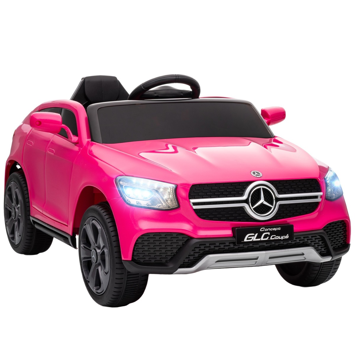 Mercedes GLC Coupé bērnu elektroauto 12 V, ar tālvadības pulti, 3 ātrumi, rozā