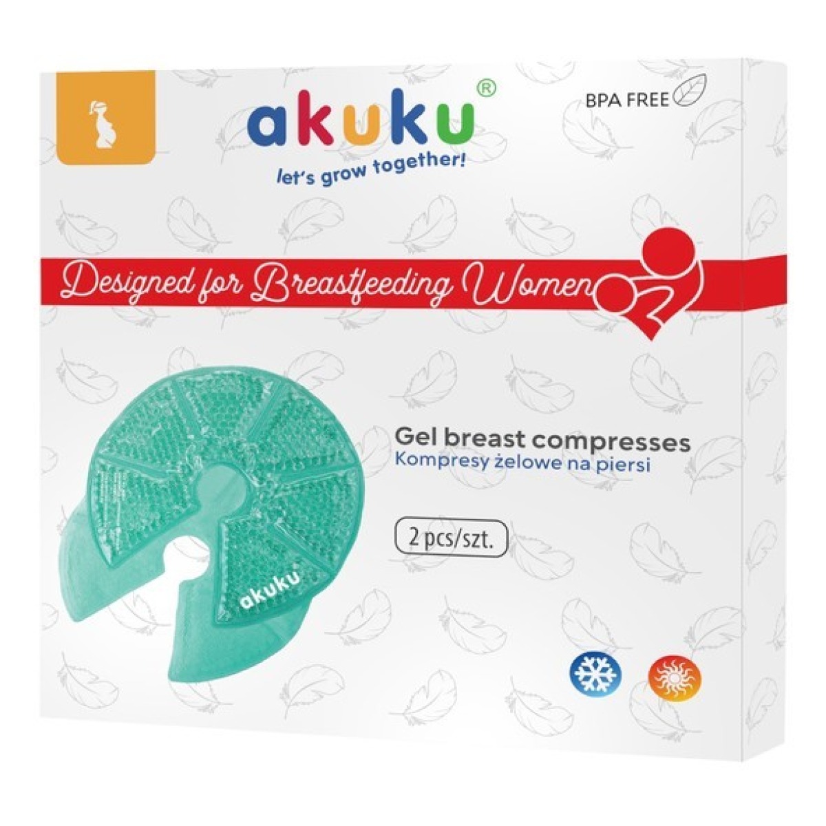 Gela kompreses krūtīm, 2 gab.
