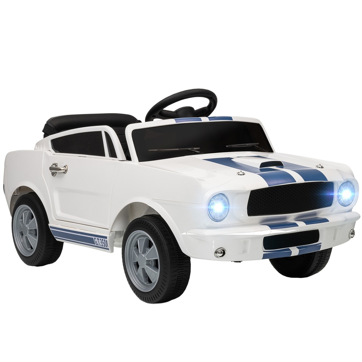 Bērnu elektriauto 12 V, 2,4 GHz puldi, 2 mootori, LED-valgus