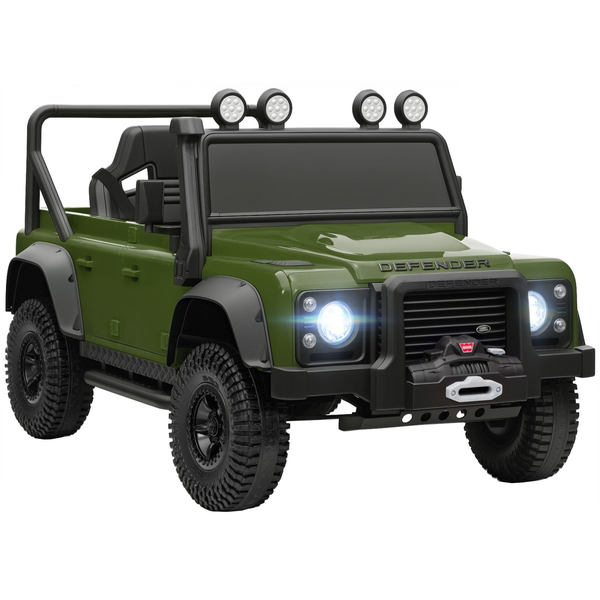 Land Rover Defender 110 SVX bērnu elektroauto 12V, zaļš
