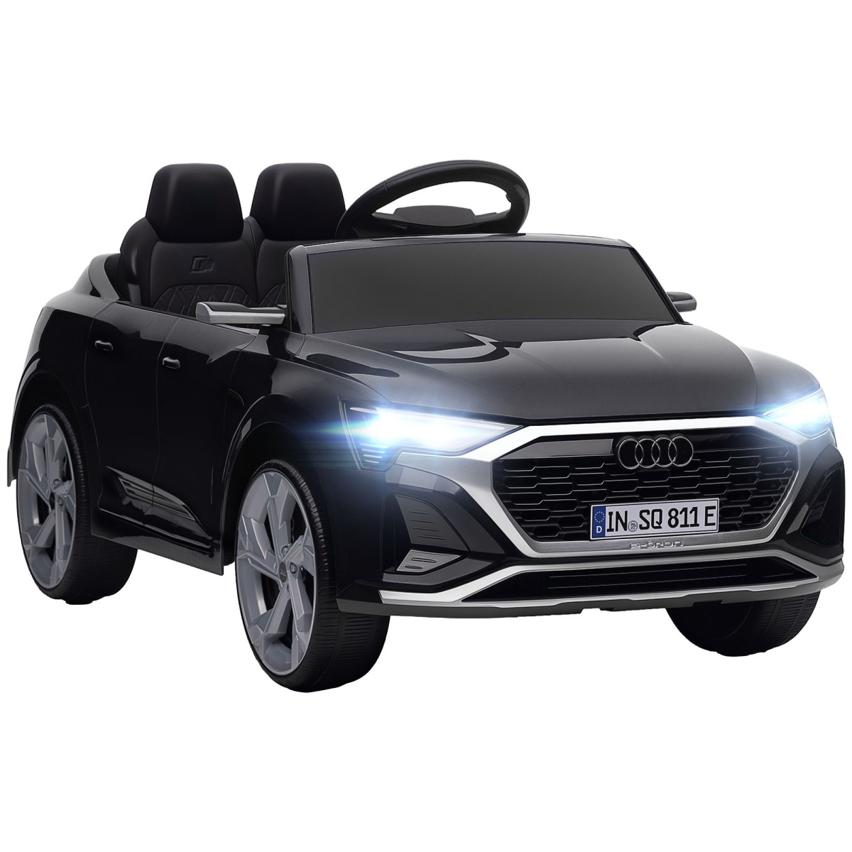 Audi Q8 e-tron bērnu elektromobilis 12 V, 3-5 km/h, melns