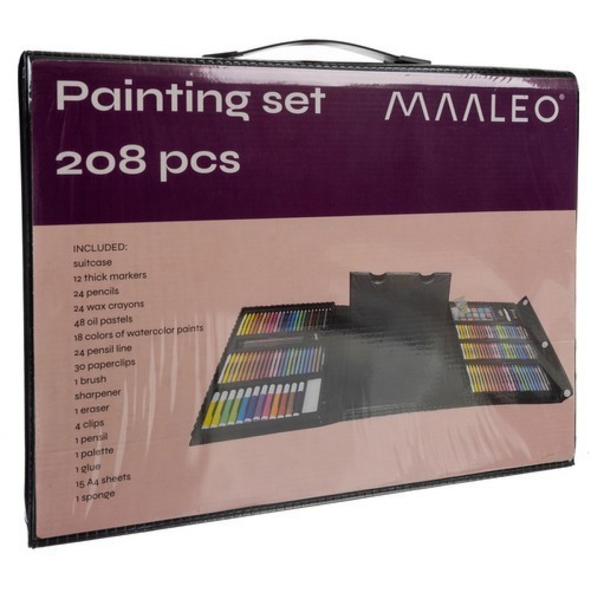 Maalimiskomplekt kohvris - 208 tk 