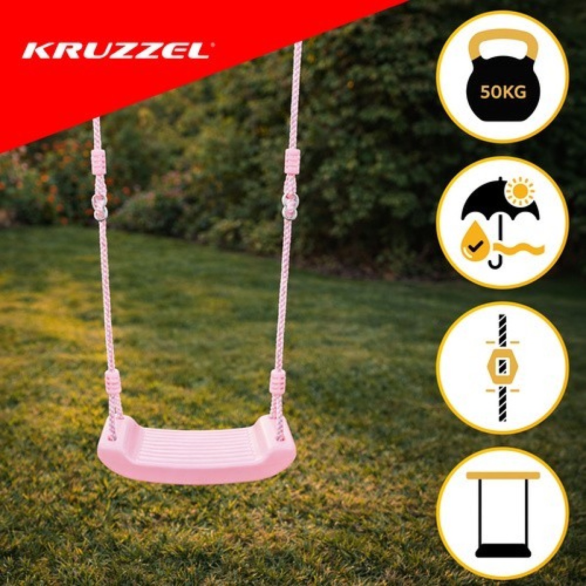 Plastmasas šūpoles – rozā