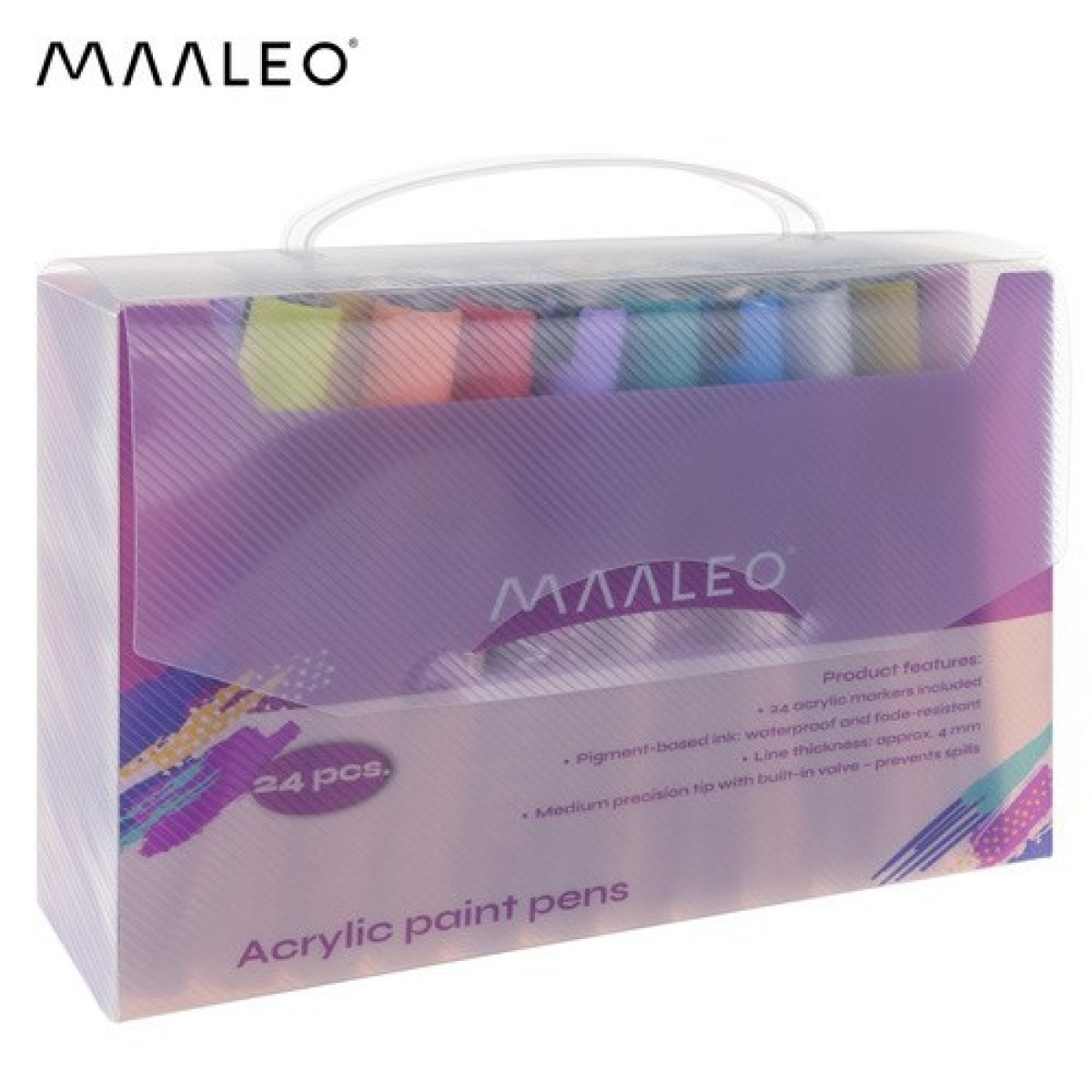 MAALEO akrila marķieru komplekts, 24 gab.