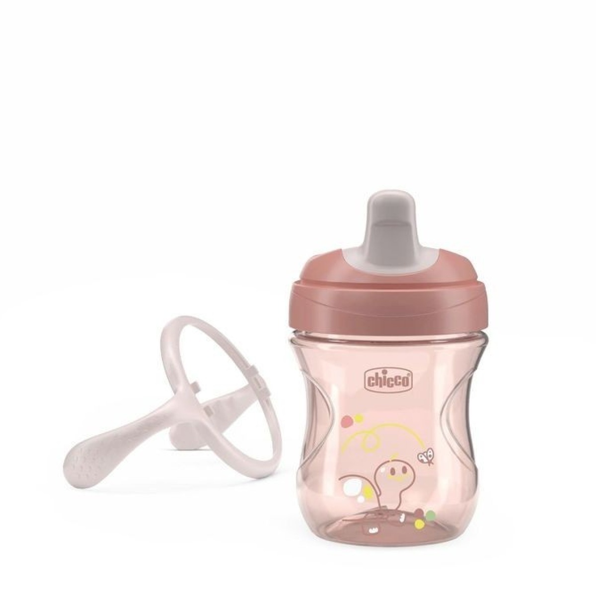Cietā snīpīša krūzīte 200 ml, 6+, rozā