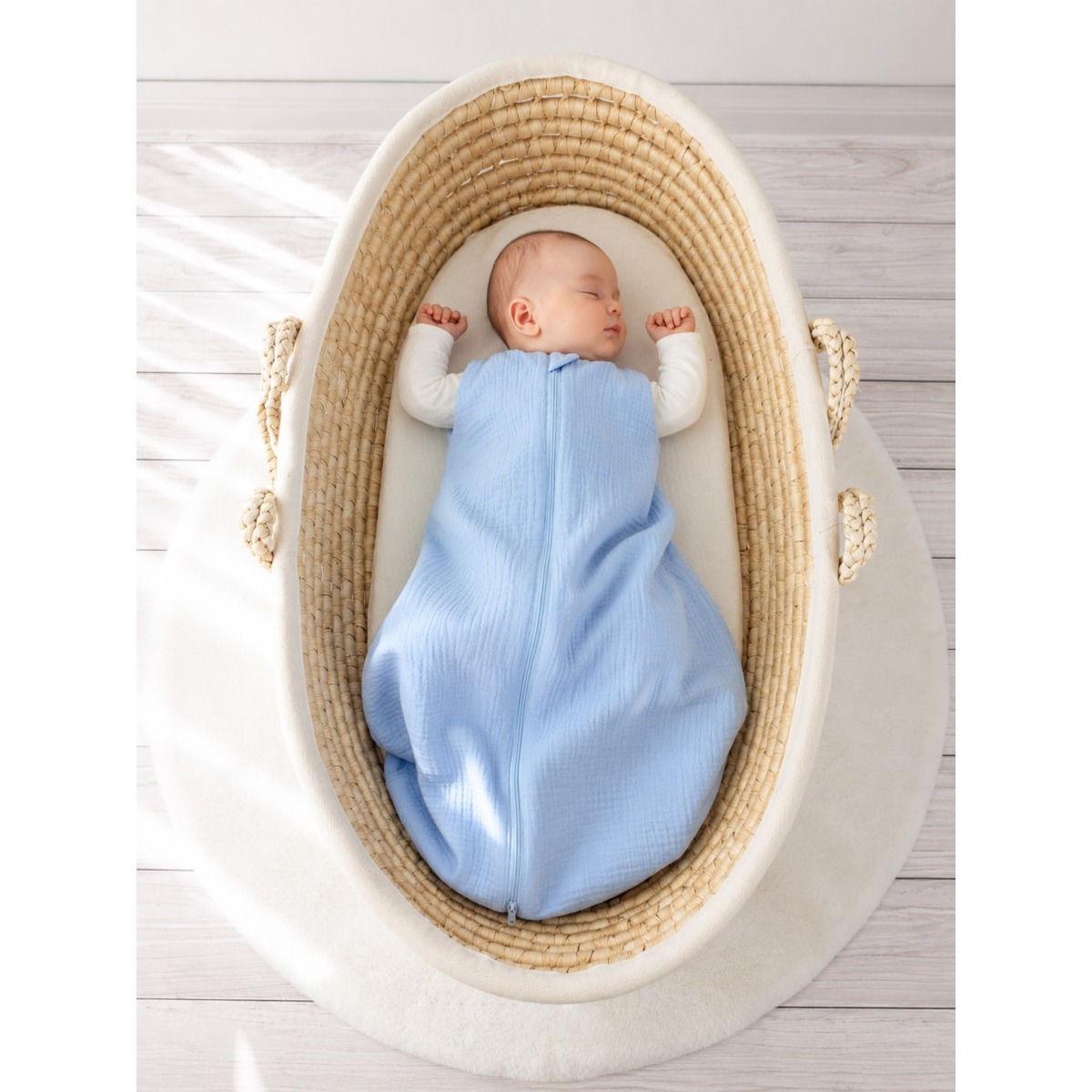 Muslin mazuļa magamiskott 0-6 mēneši S suveks TOG 1.0 - sini