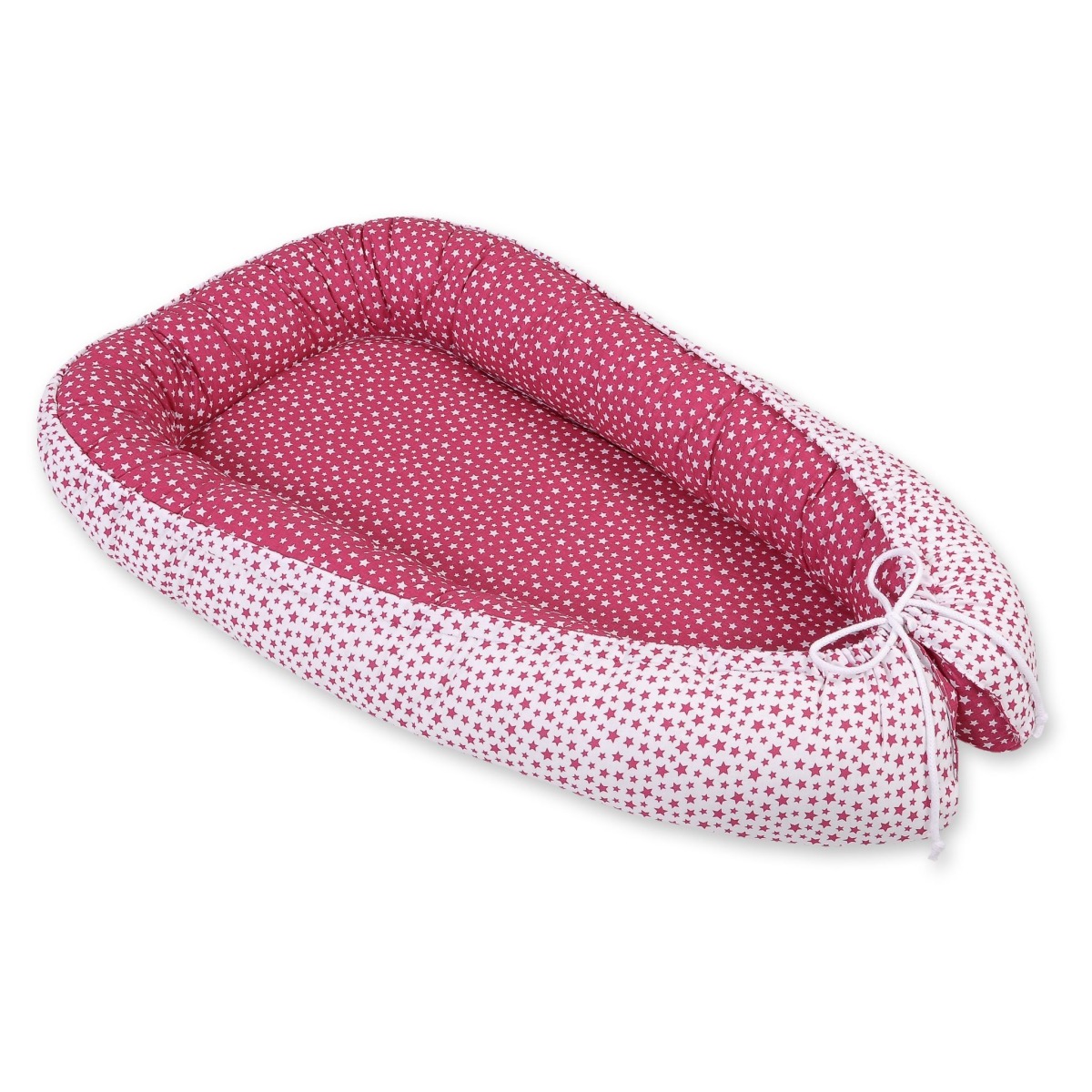 Bobono Premium Cocoon mazuļu ligzdiņa – Burgundy Stars
